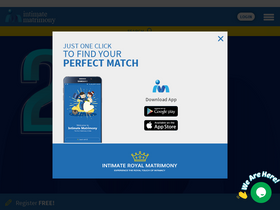 'intimatematrimony.com' screenshot