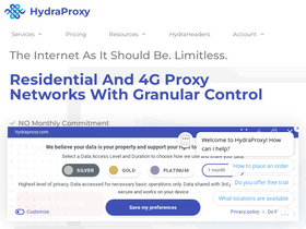 'app.hydraproxy.com' screenshot