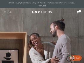 'loribeds.com' screenshot