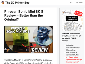 'the3dprinterbee.com' screenshot