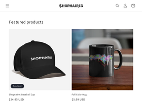 Shopnaires website screenshot