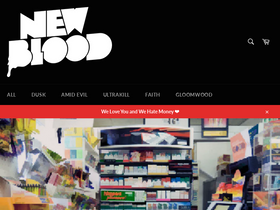 'newbloodstore.com' screenshot