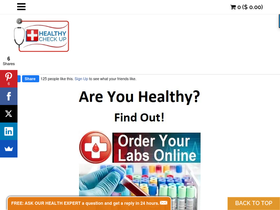 healthycheckup.com homepage screenshot