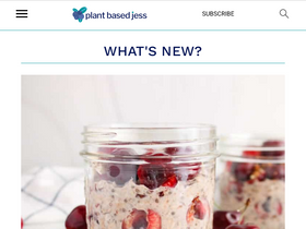 'plantbasedjess.com' screenshot