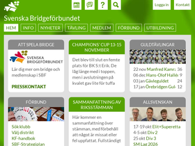 'svenskbridge.se' screenshot