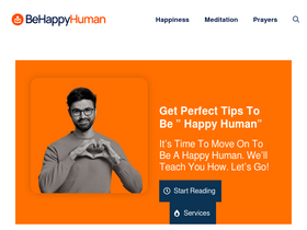 'behappyhuman.com' screenshot