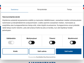 'urheiluhallit.fi' screenshot