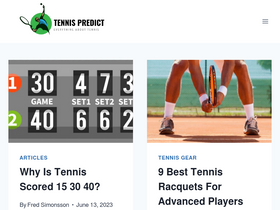 'tennispredict.com' screenshot