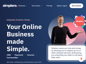 'simplero.com' screenshot