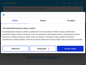 'marimex.sk' screenshot