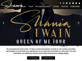 'shaniatwain.com' screenshot