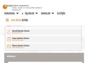 'osym.gov.tr' screenshot