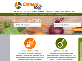 'careersinfood.com' screenshot