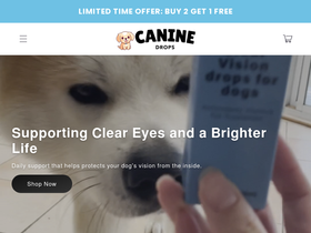 caninedrops.com homepage screenshot