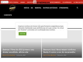'universoheroico.com.br' screenshot