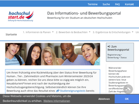 'hochschulstart-info.de' screenshot