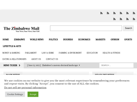 'thezimbabwemail.com' screenshot