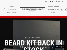The Grooming Lab Co. website screenshot
