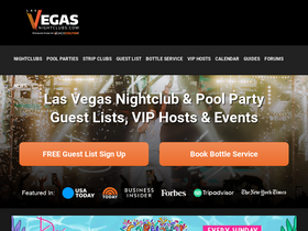 'lasvegasnightclubs.com' screenshot