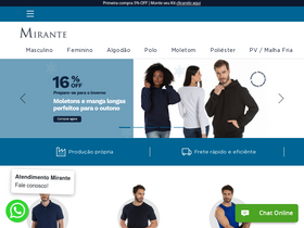 'lojamirante.com.br' screenshot