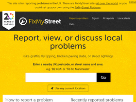 'fixmystreet.com' screenshot