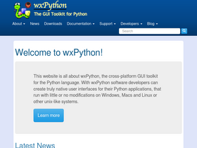 'wxpython.org' screenshot