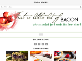 'justalittlebitofbacon.com' screenshot