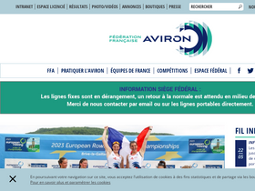 'ffaviron.fr' screenshot