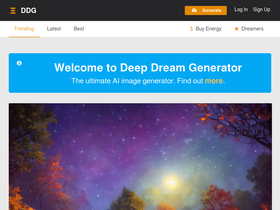 'deepdreamgenerator.com' screenshot