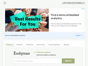 'lietuviuzodynas.lt' screenshot