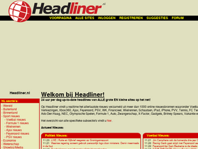 'headliner.nl' screenshot