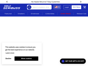 'soleseriouss.com' screenshot
