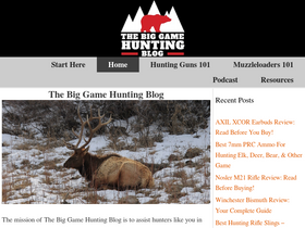 'thebiggamehuntingblog.com' screenshot