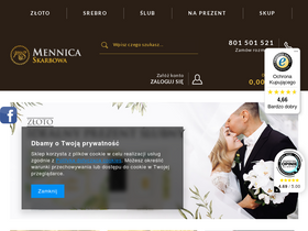 'mennicaskarbowa.pl' screenshot