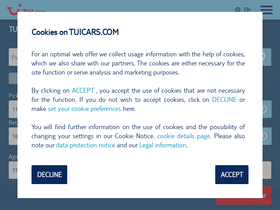 'tuicars.com' screenshot