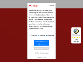 'manzude.de' screenshot