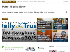 'parrotnigeria.com' screenshot