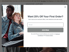 'wilsonsleather.com' screenshot