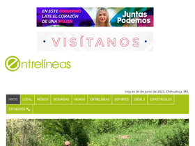 'entrelineas.com.mx' screenshot