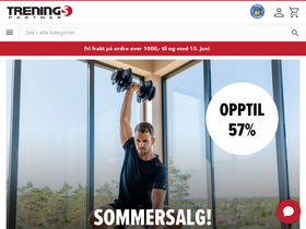 'treningspartner.no' screenshot