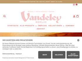 vandeleyberlin.de homepage screenshot
