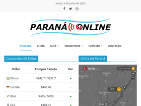 'paranaonline.com.ar' screenshot