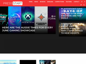 'press-start.com.au' screenshot