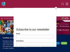 'windiescricket.com' screenshot