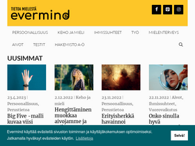 'evermind.fi' screenshot