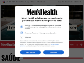 'menshealth.pt' screenshot