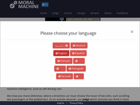 'moralmachine.net' screenshot