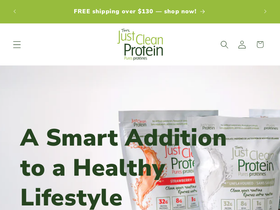 justcleanprotein.com homepage screenshot