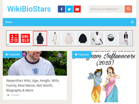 'wikibiostars.in' screenshot