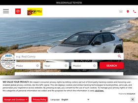 'wilsonvilletoyota.com' screenshot